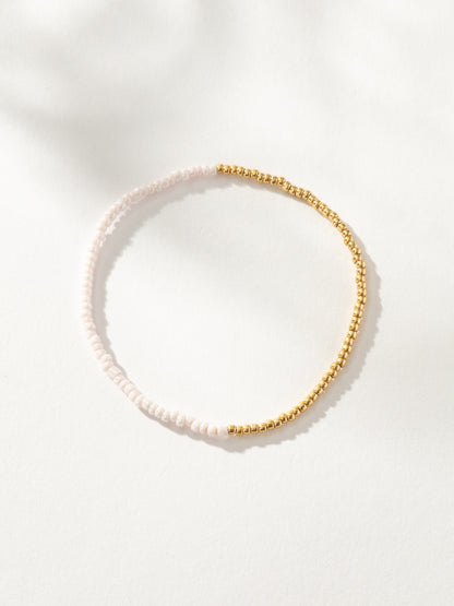Flipside Beaded Bracelet | Pink/White | Product Image | Uncommon James