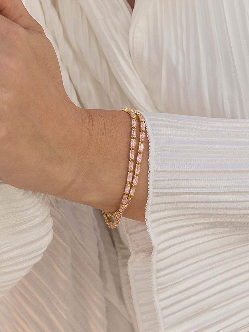 Pink Luster Bracelet | Gold | Model Image 2 | Uncommon James