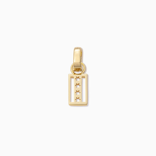 Chicago Flag Charm | Gold | Product Image | Uncommon James