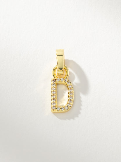 ["Letter Charm ", " Pavé Gold D ", " Product Image ", " Uncommon James"]