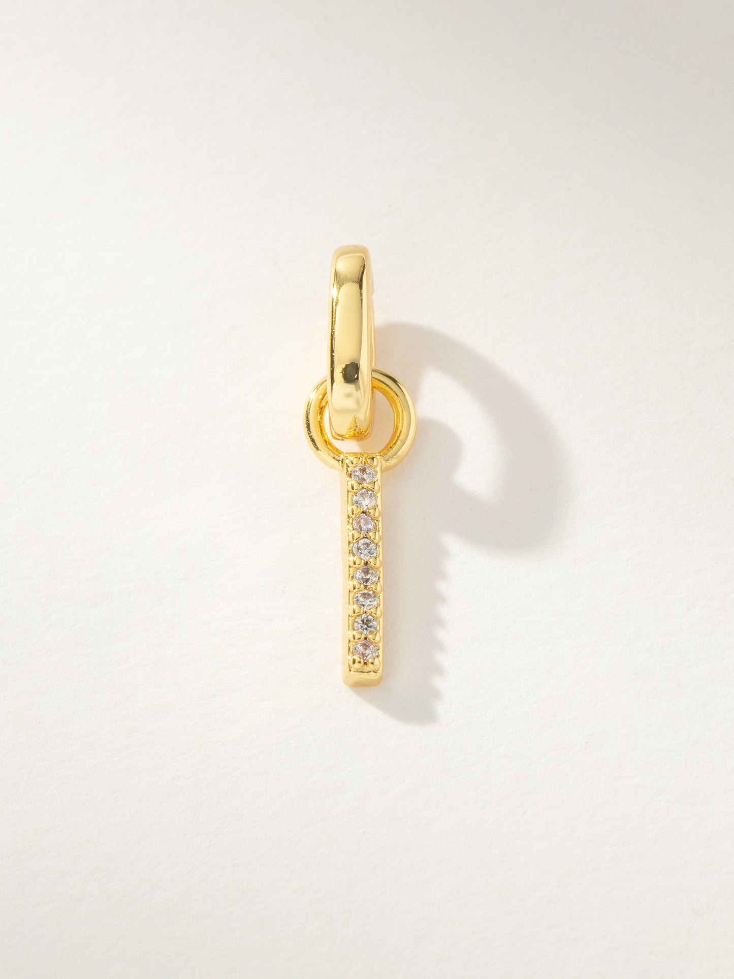 Pavé Letter Charm | Gold I | Product Image | Uncommon James