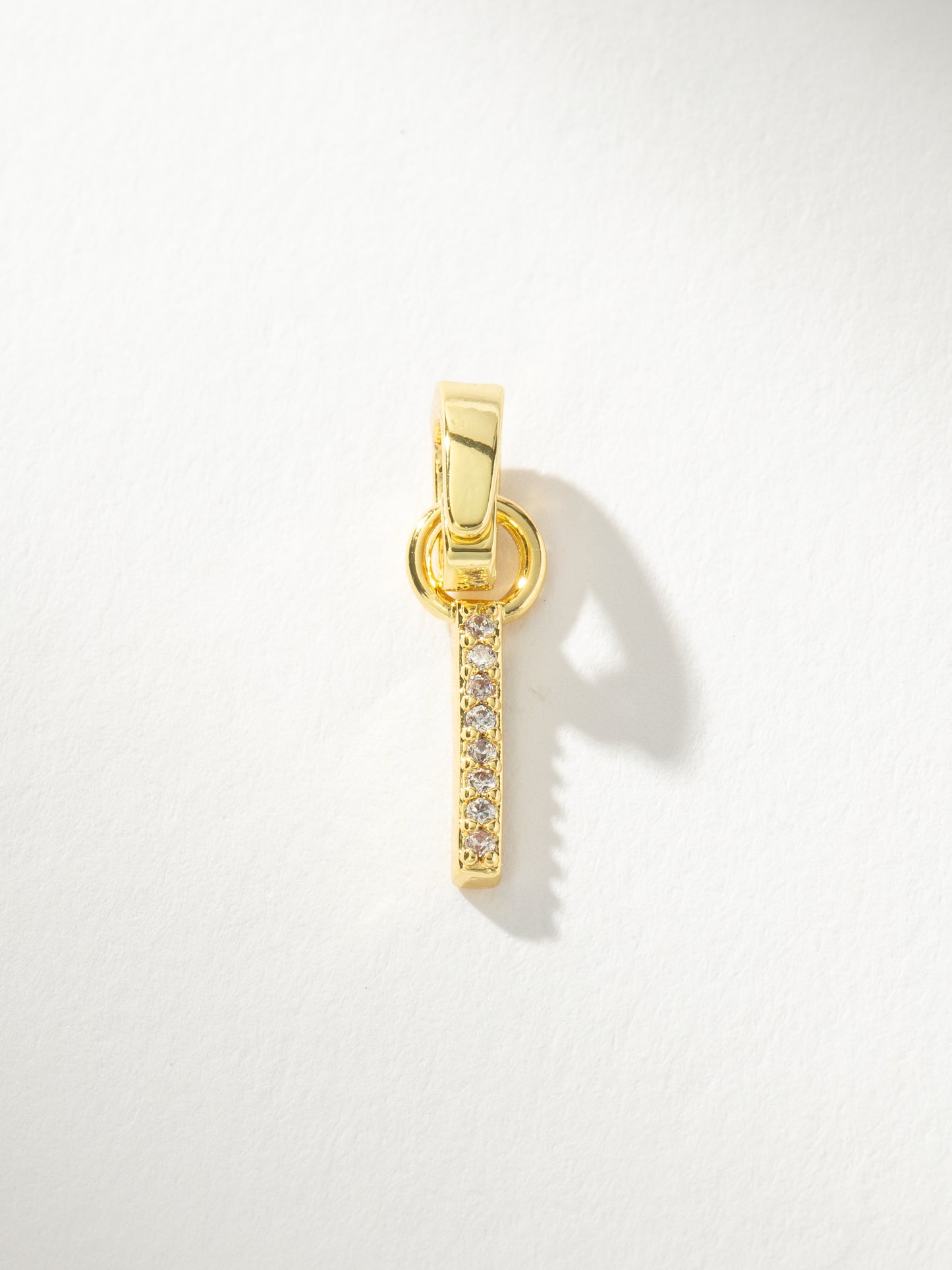 Letter Charm | Pavé Gold I | Product Image | Uncommon James