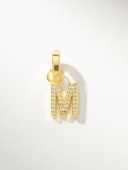 ["Letter Charm ", " Pavé Gold M ", " Product Image ", " Uncommon James"]