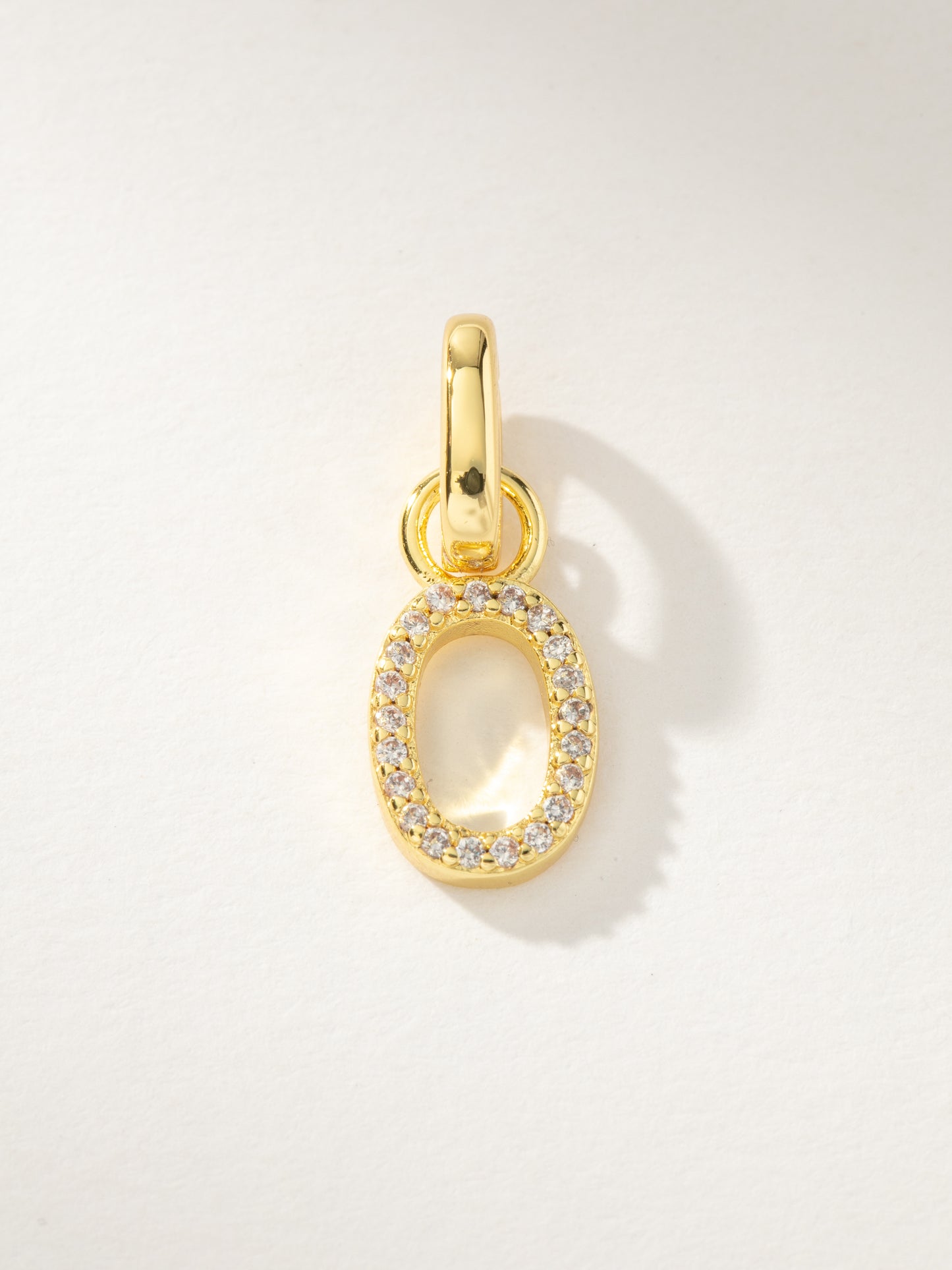 Pavé Letter Charm | Gold O | Product Image | Uncommon James
