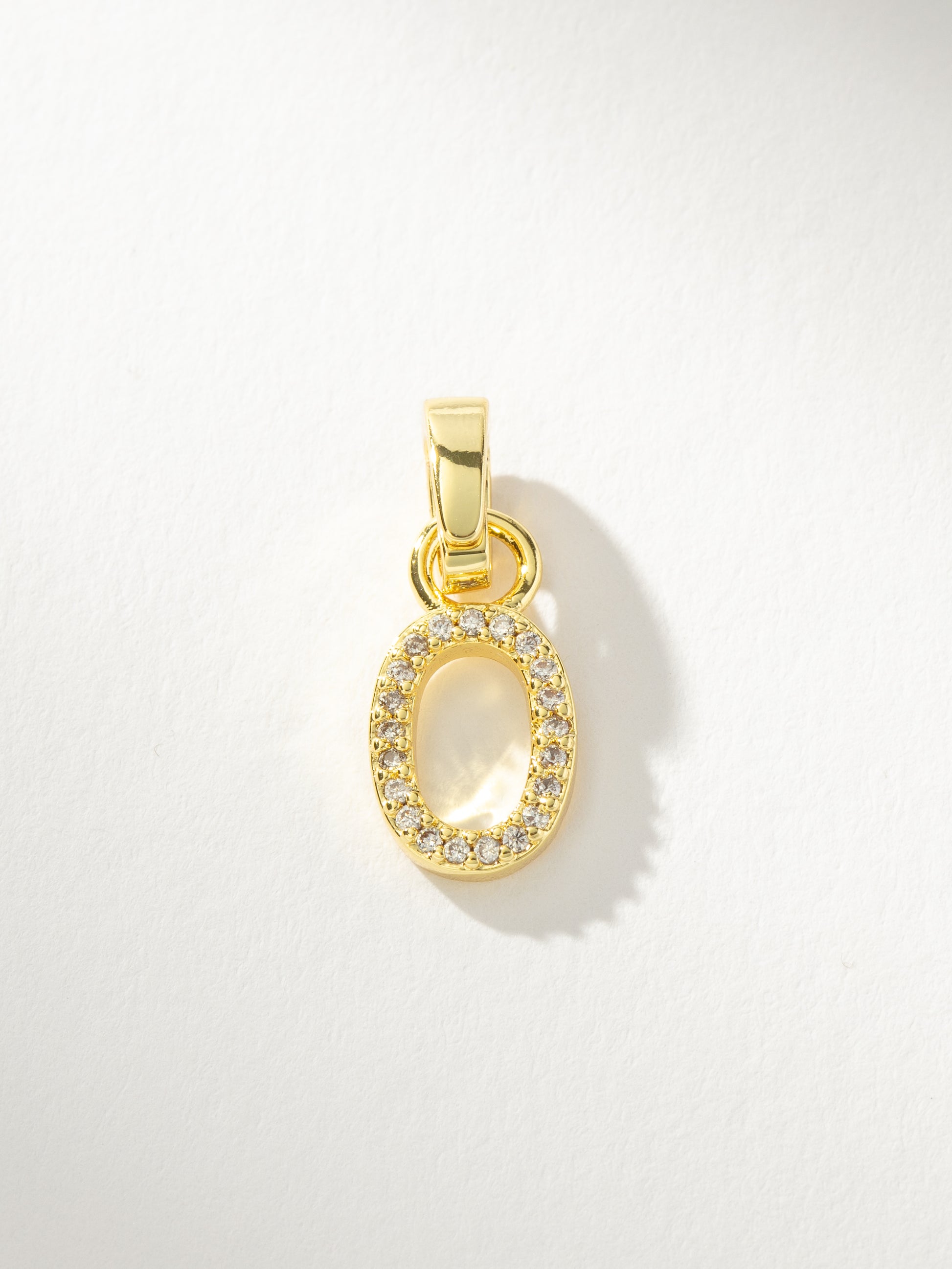 Letter Charm | Gold Clear O | Product Image | Uncommon James