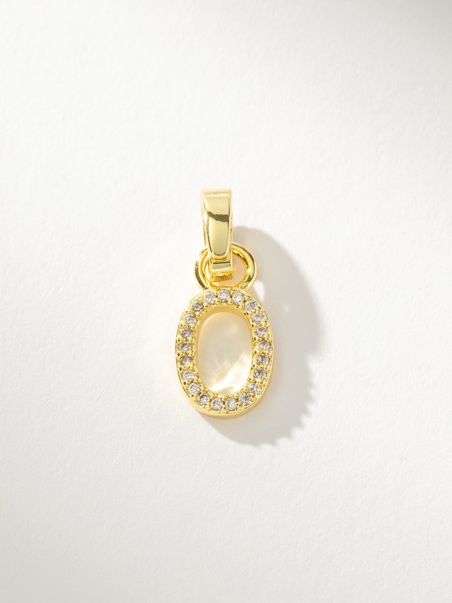 Letter Charm | Pavé Gold O | Product Image | Uncommon James