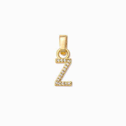 Pavé Letter Charm | Gold Z | Product Image | Uncommon James