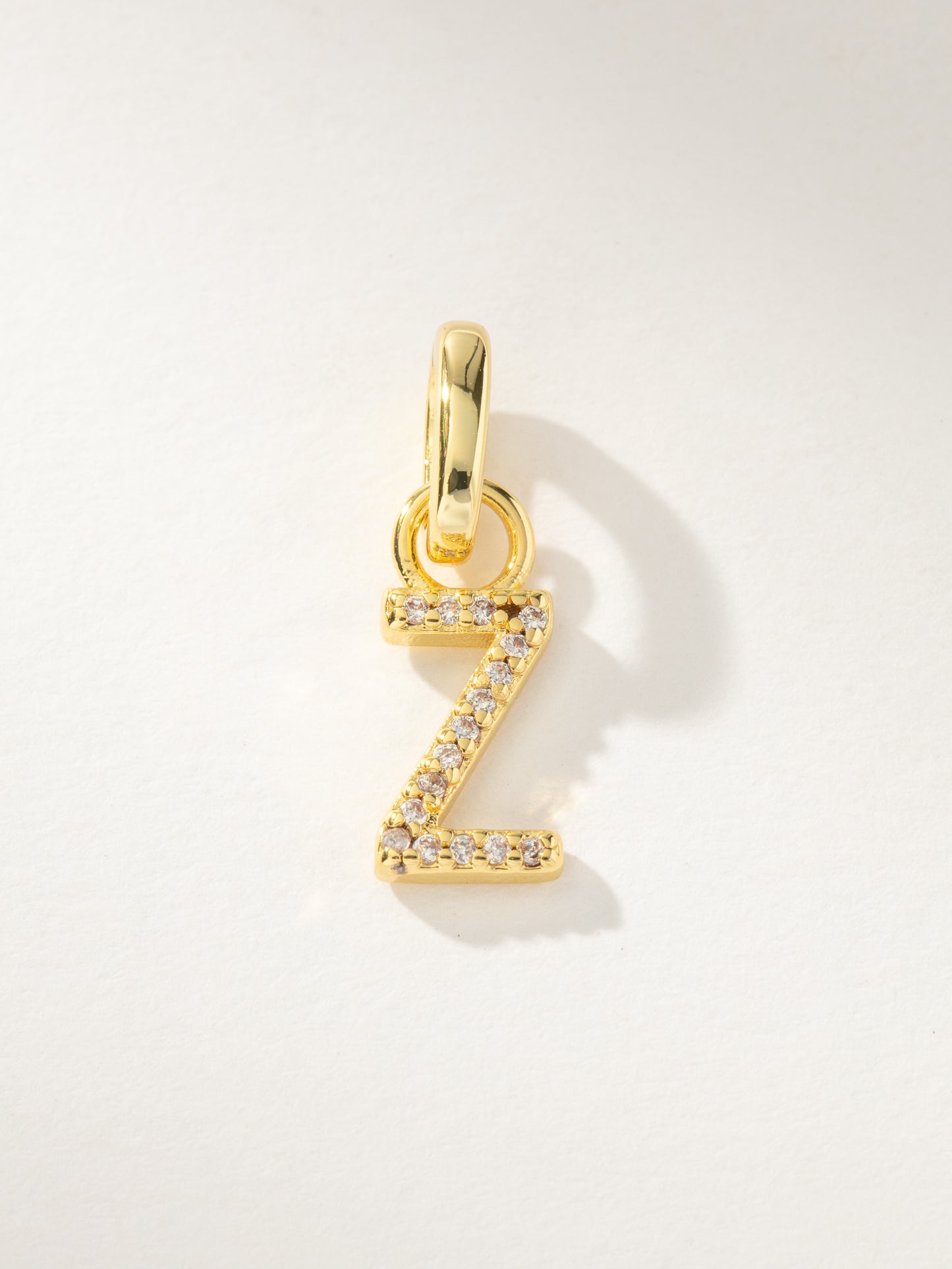 Pavé Letter Charm | Gold Z | Product Image | Uncommon James