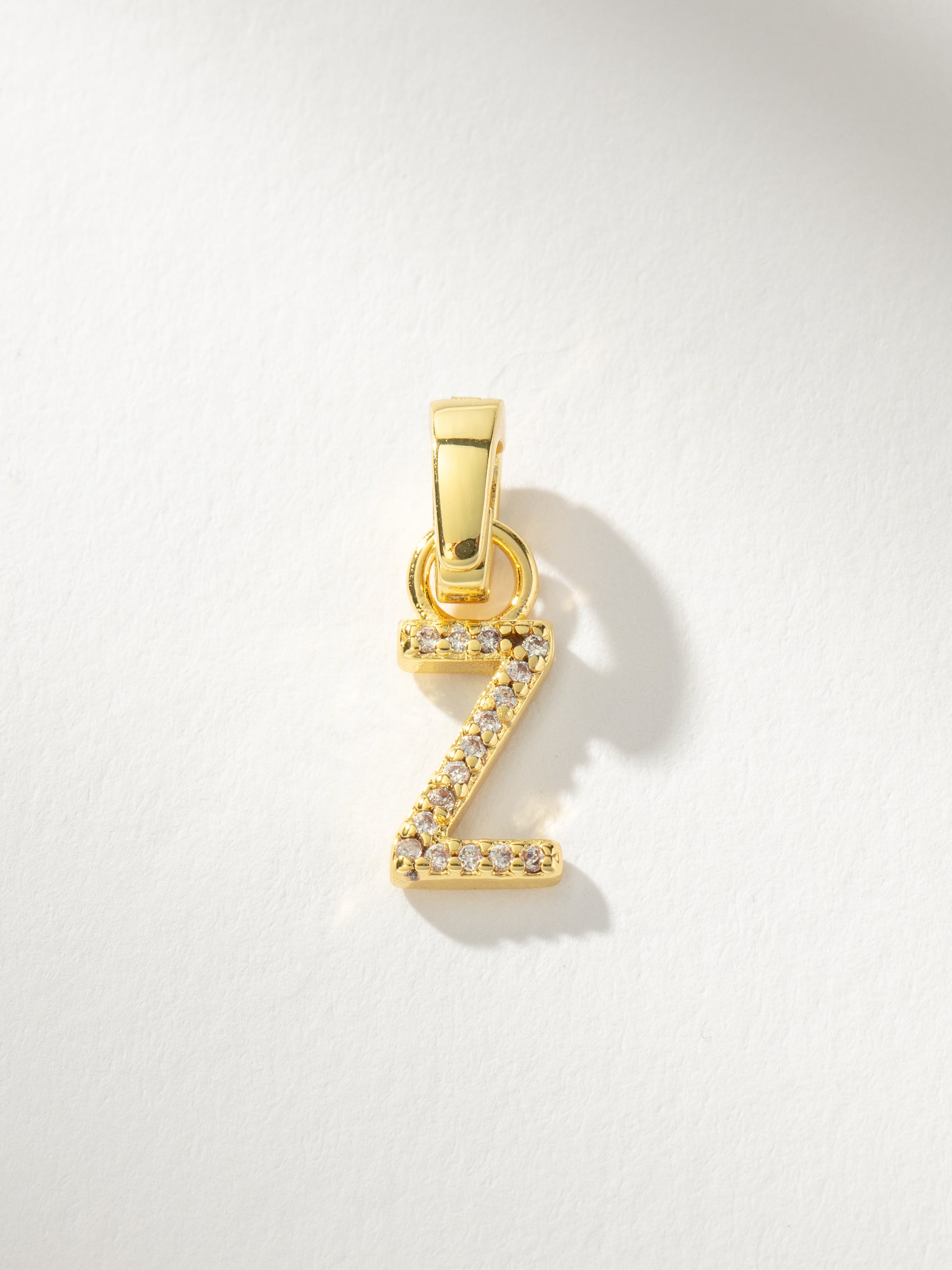 Letter Charm | Pavé Gold Z | Product Image | Uncommon James