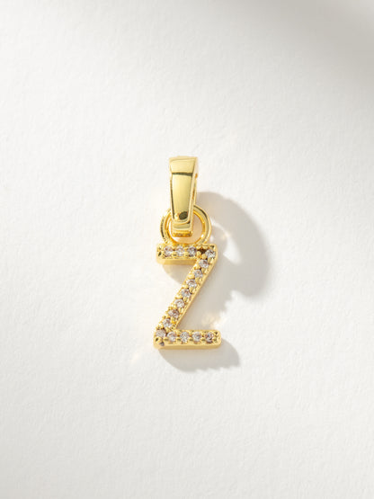 ["Letter Charm ", " Pavé Gold Z ", " Product Image ", " Uncommon James"]