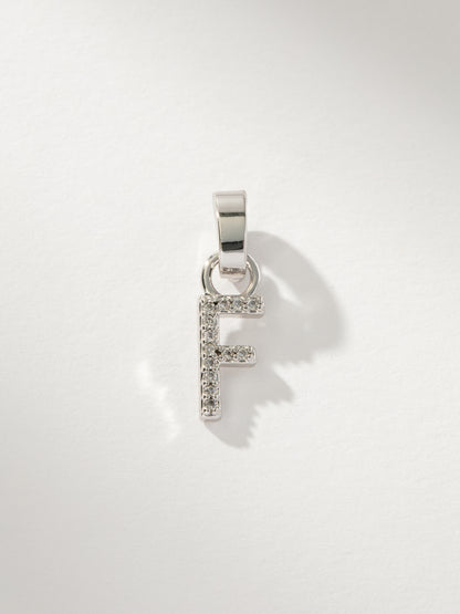 ["Letter Charm ", " Pavé Silver F ", " Product Image ", " Uncommon James"]