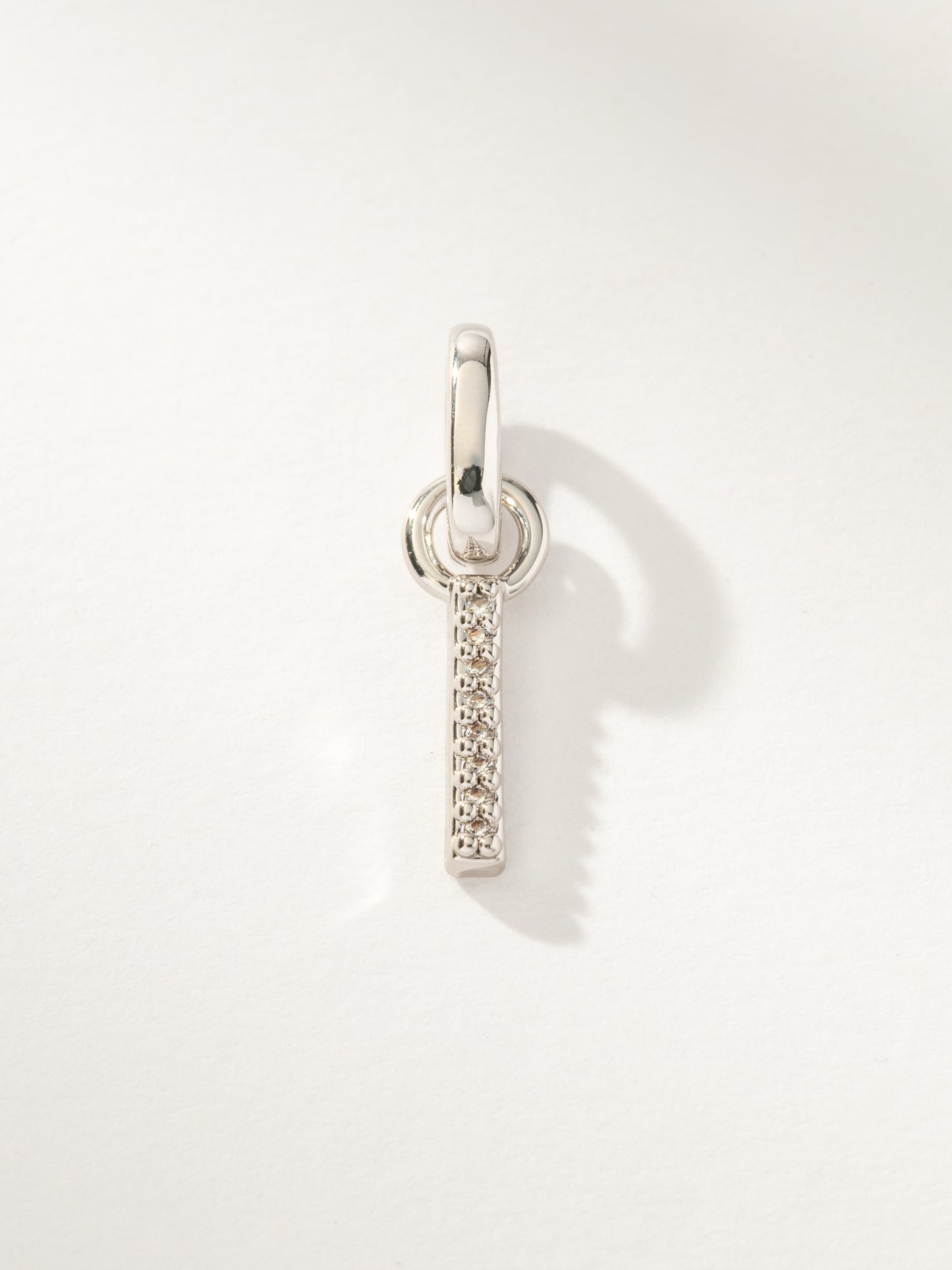 Pavé Letter Charm | Silver I | Product Image | Uncommon James