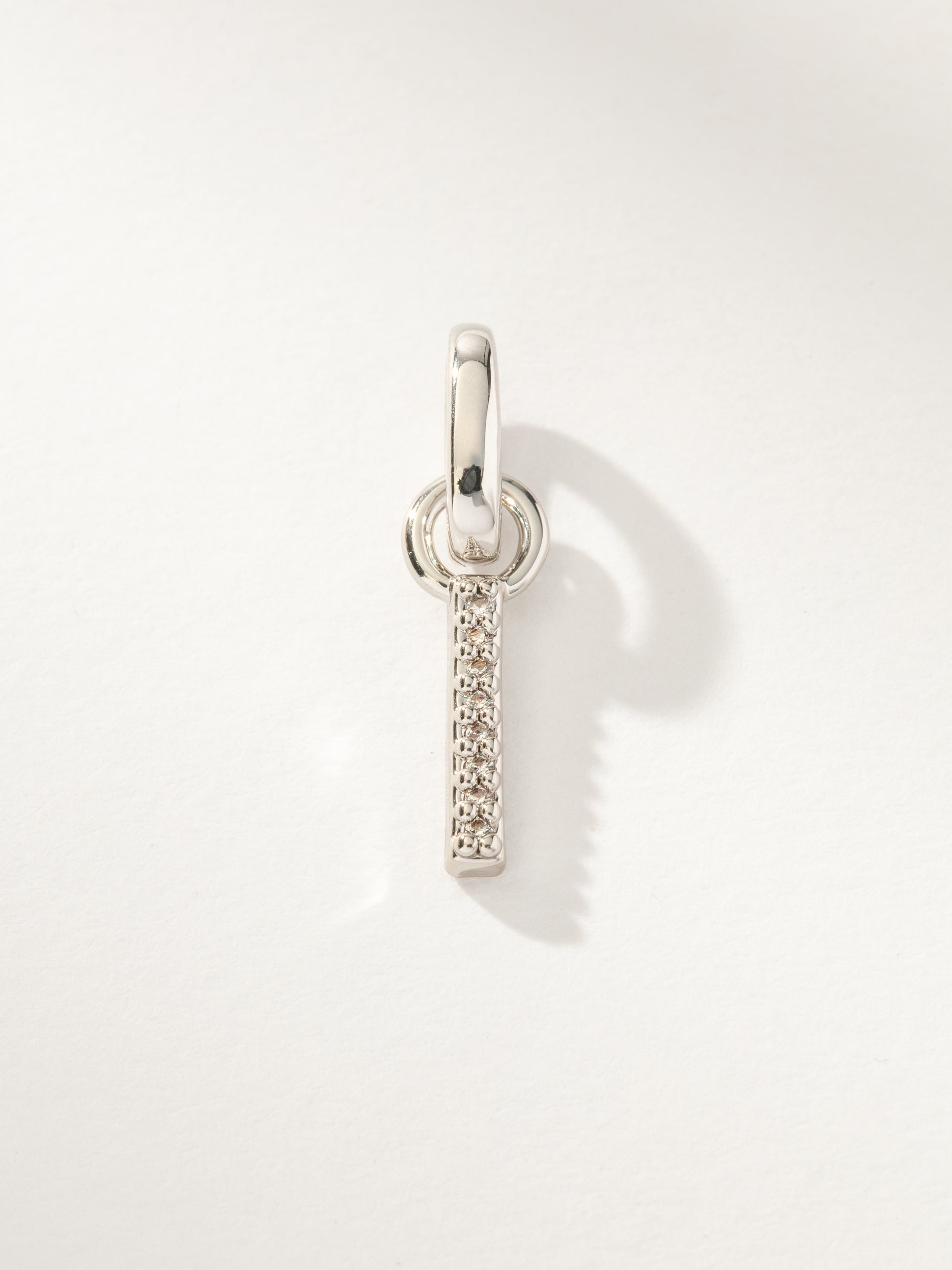 Pavé Letter Charm | Silver I | Product Image | Uncommon James