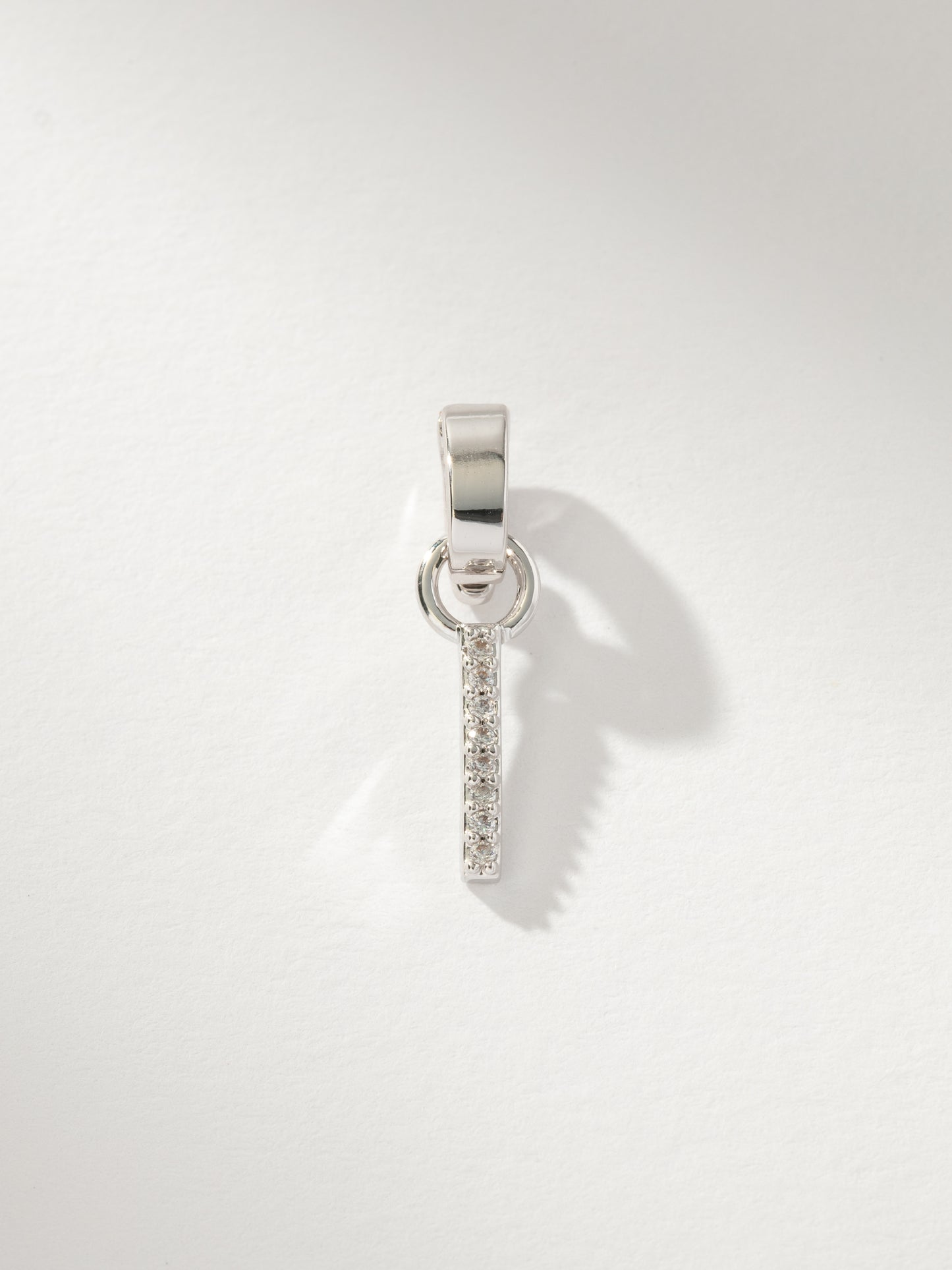 Letter Charm | Pavé Silver I | Product Image | Uncommon James