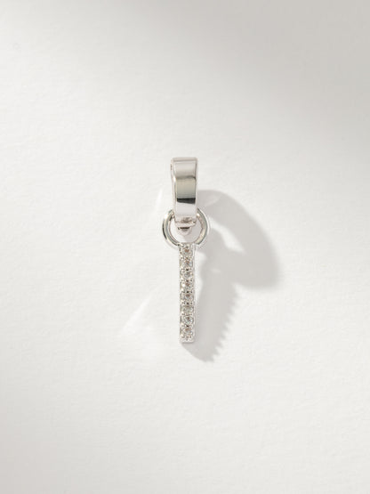 ["Letter Charm ", " Pavé Silver I ", " Product Image ", " Uncommon James"]