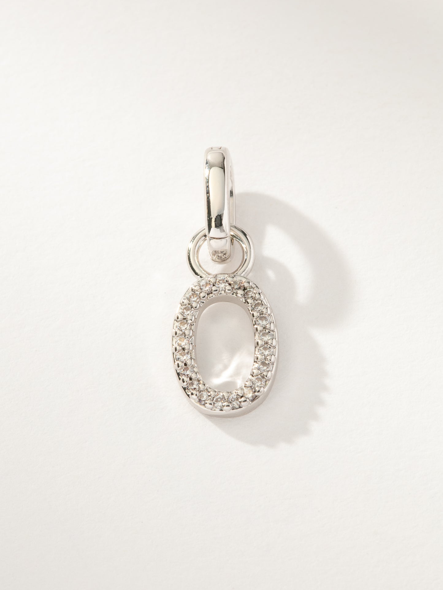 Pavé Letter Charm | Silver O | Product Image | Uncommon James
