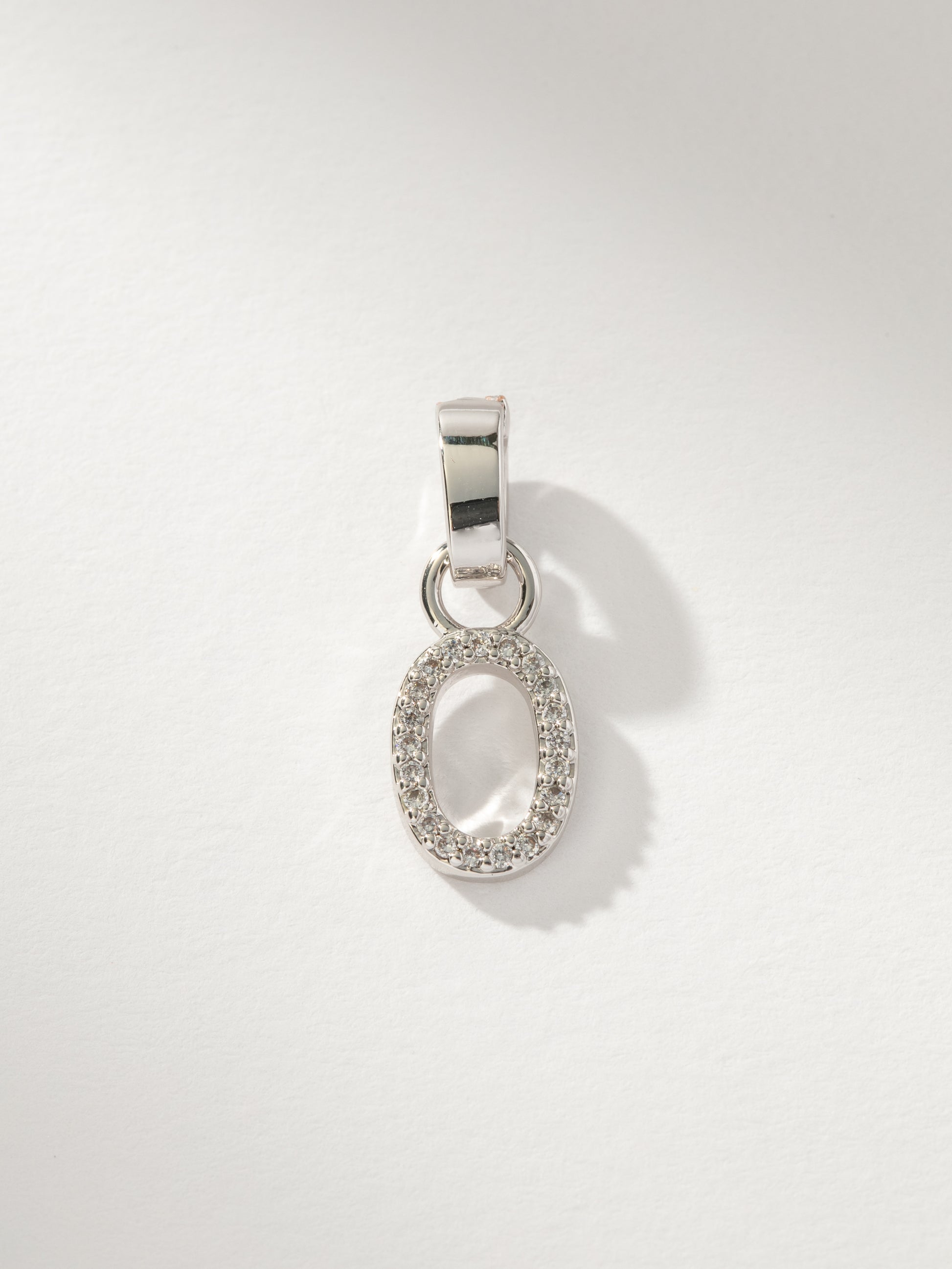 Letter Charm | Pavé Silver O | Product Image | Uncommon James