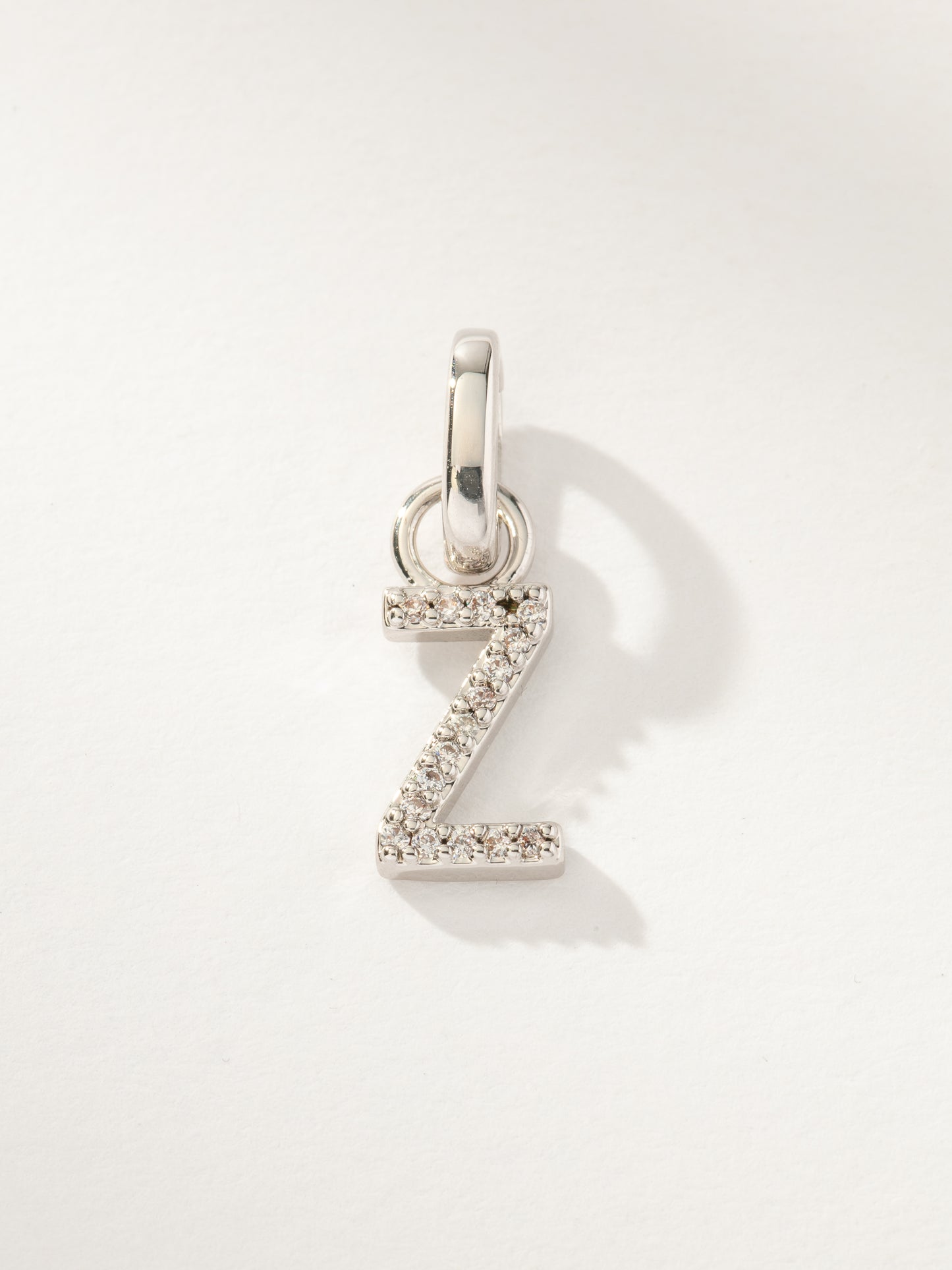 Pavé Letter Charm | Silver Z | Product Image | Uncommon James