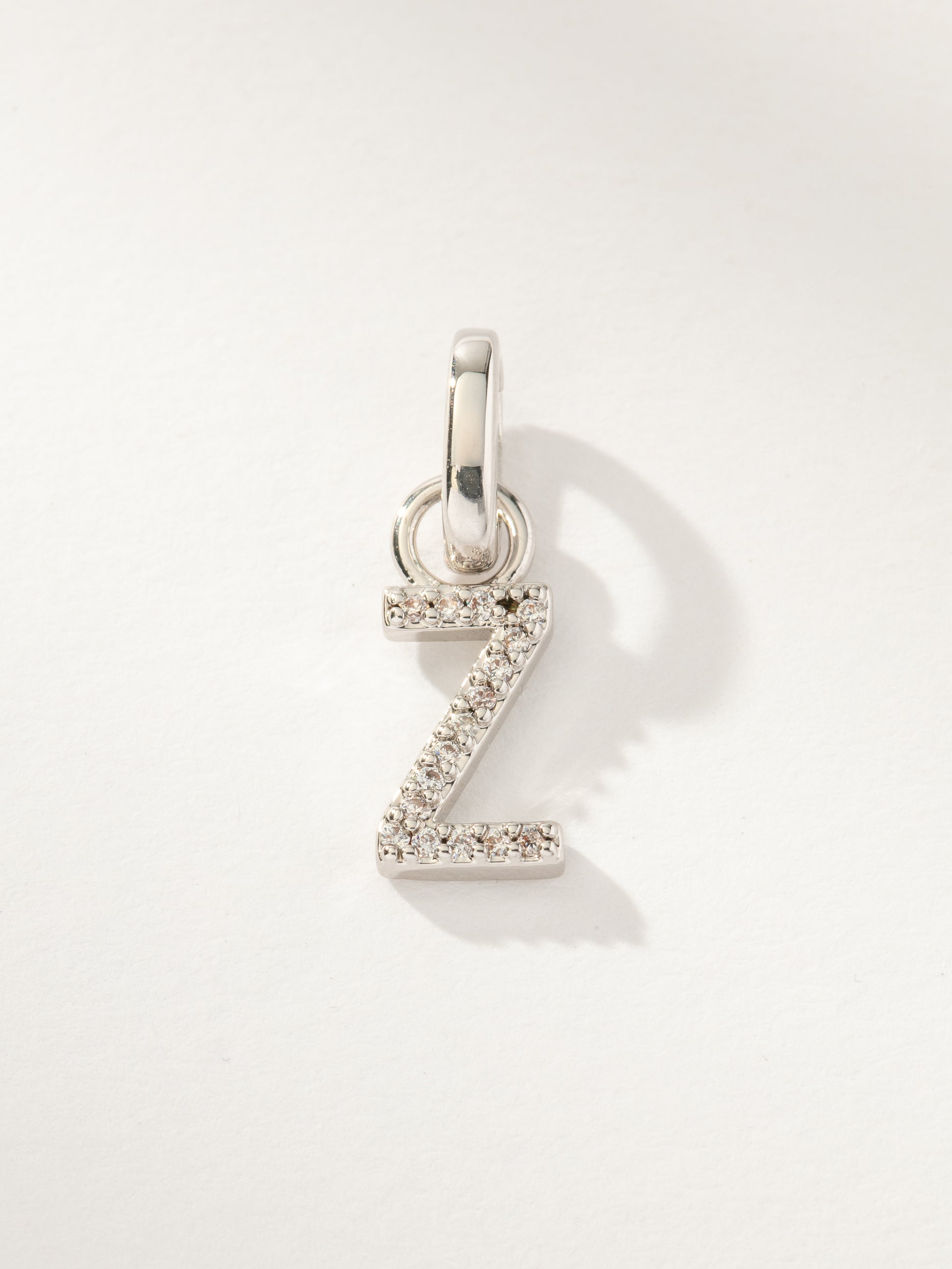 Pavé Letter Charm | Silver Z | Product Image | Uncommon James