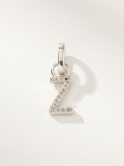 ["Pavé Letter Charm ", " Silver Z ", " Product Image ", " Uncommon James"]