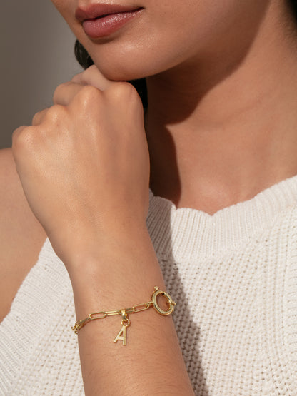 ["Letter Charm ", " Gold ", " Model Image ", " Uncommon James"]