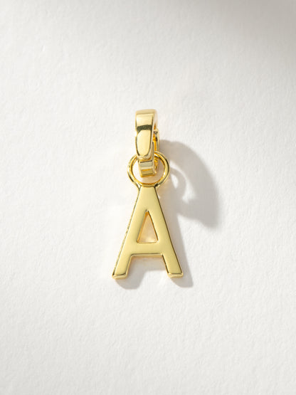 Letter Charm | Gold Solid A | Product Image | Uncommon James