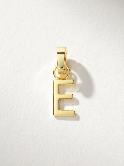 ["Letter Charm ", " Gold Solid E ", " Product Image ", " Uncommon James"]