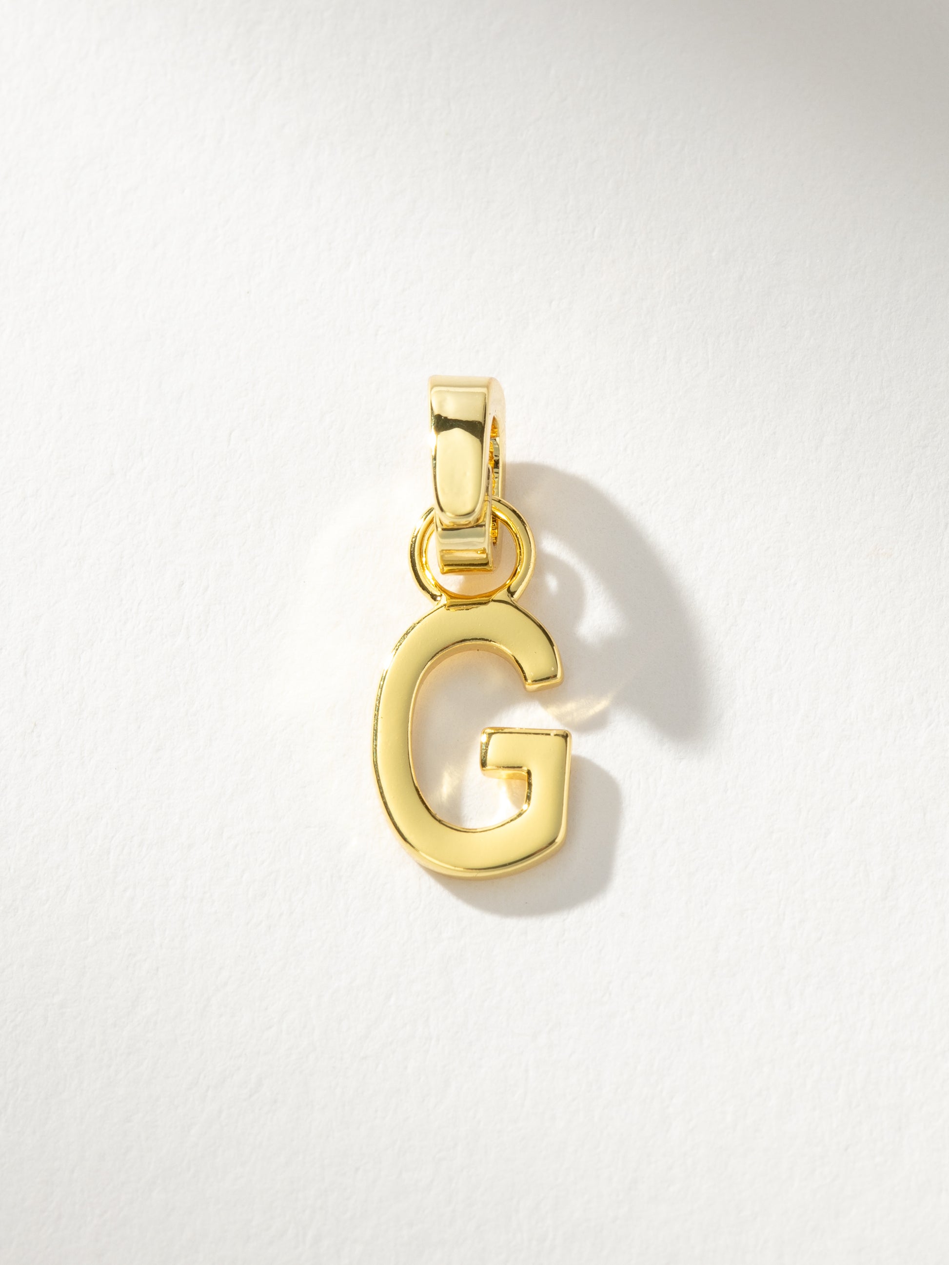 Letter Charm | Gold Solid G | Product Image | Uncommon James