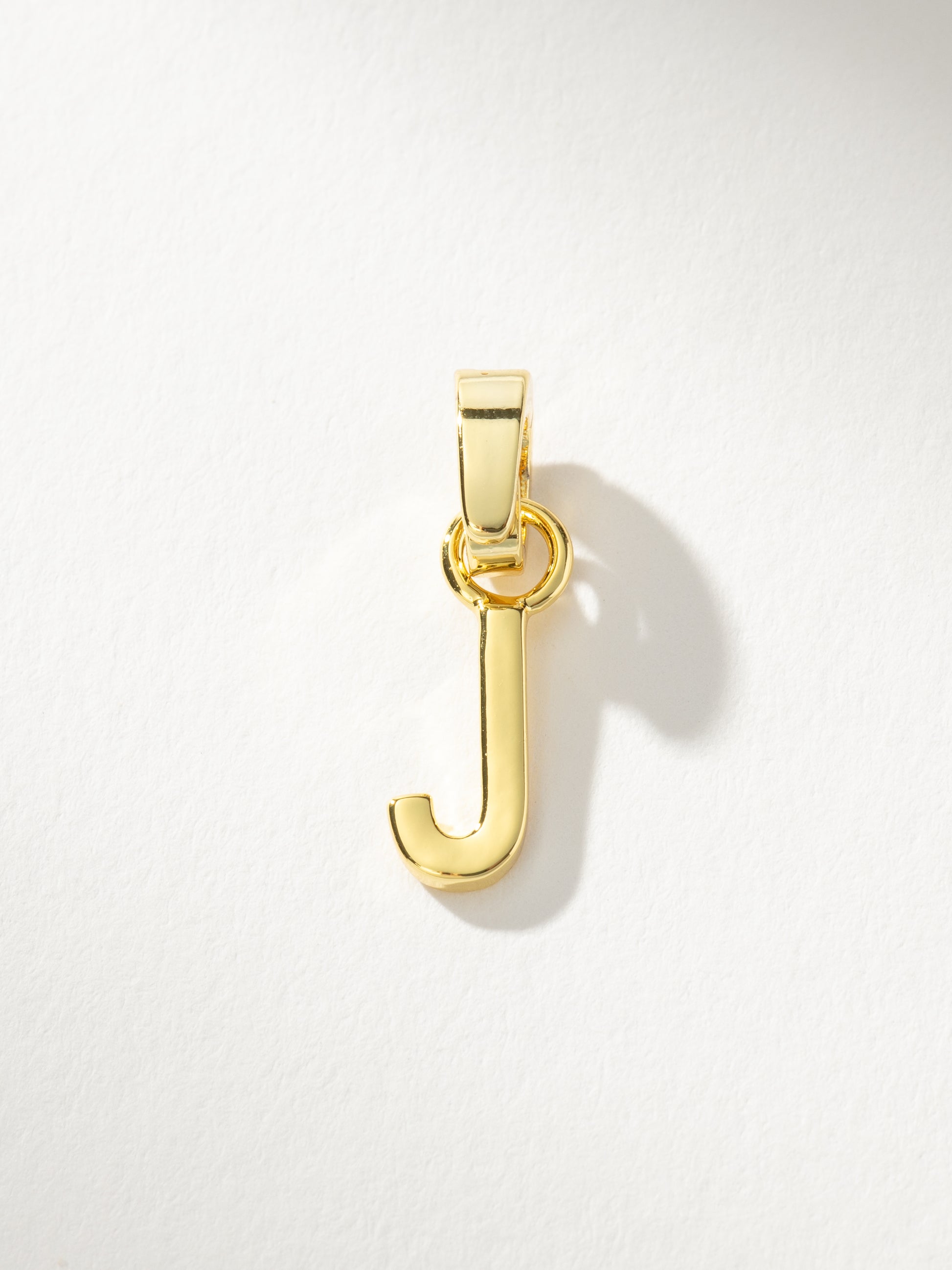 Letter Charm | Gold Solid J | Product Image | Uncommon James
