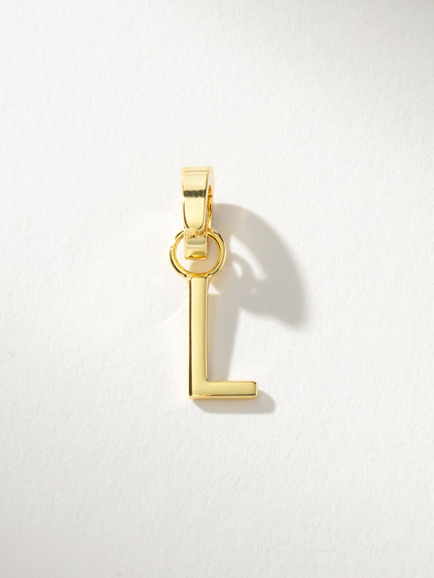 Letter Charm | Gold Solid L | Product Image | Uncommon James