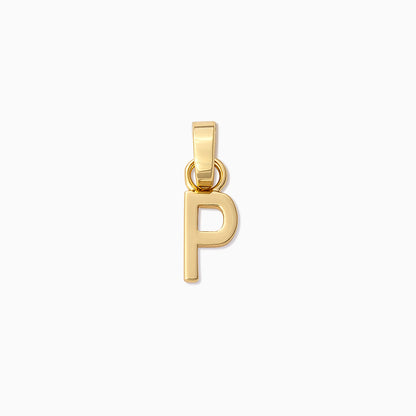 Letter Charm | Gold P | Product Image | Uncommon James