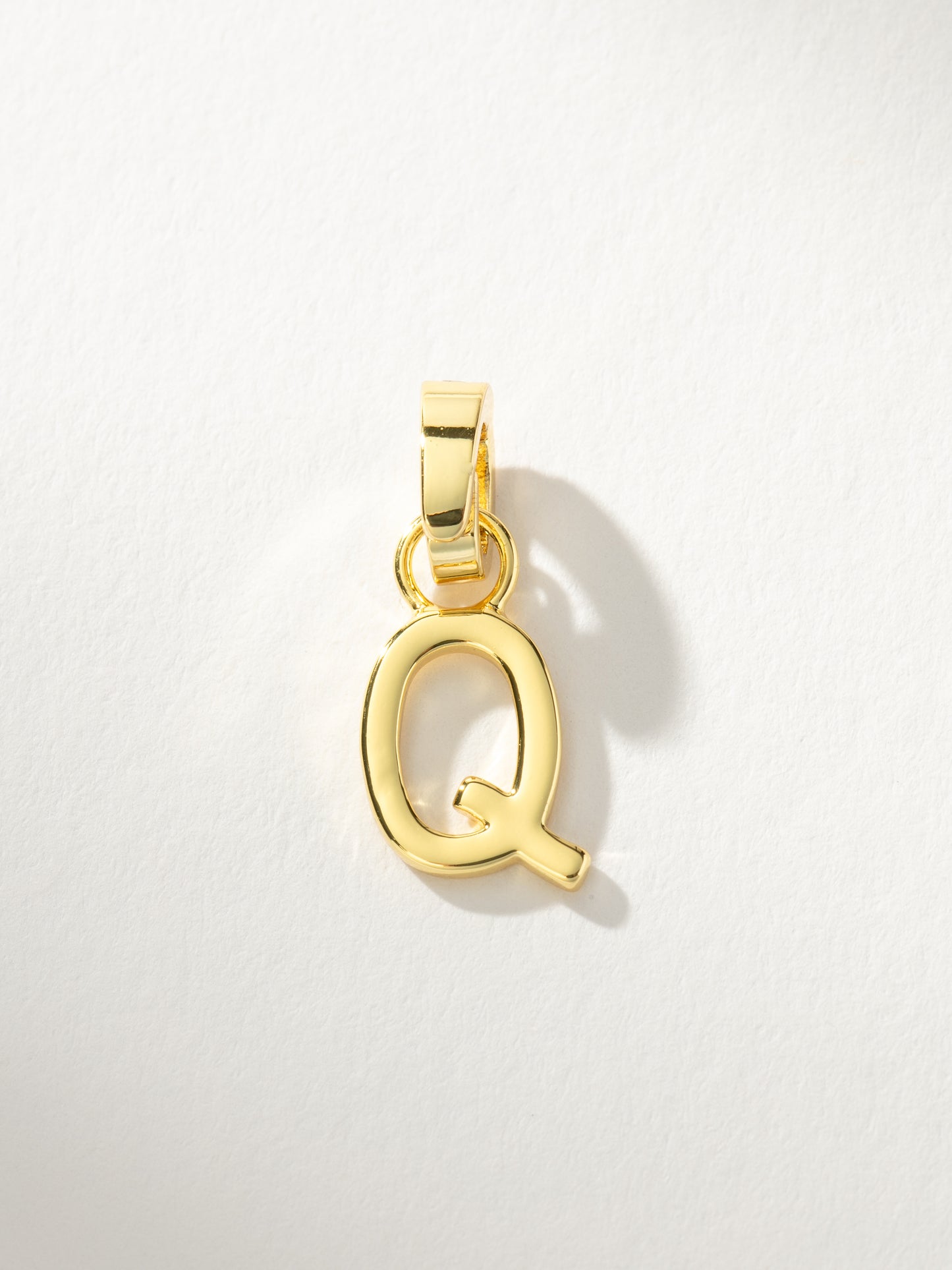 Letter Charm | Gold Solid Q | Product Image | Uncommon James