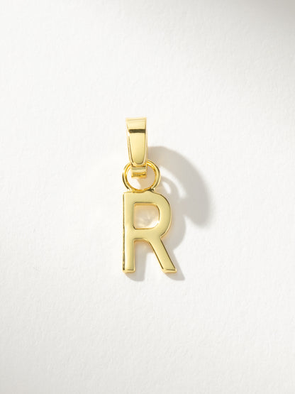 ["Letter Charm ", " Gold Solid R ", " Product Image ", " Uncommon James"]