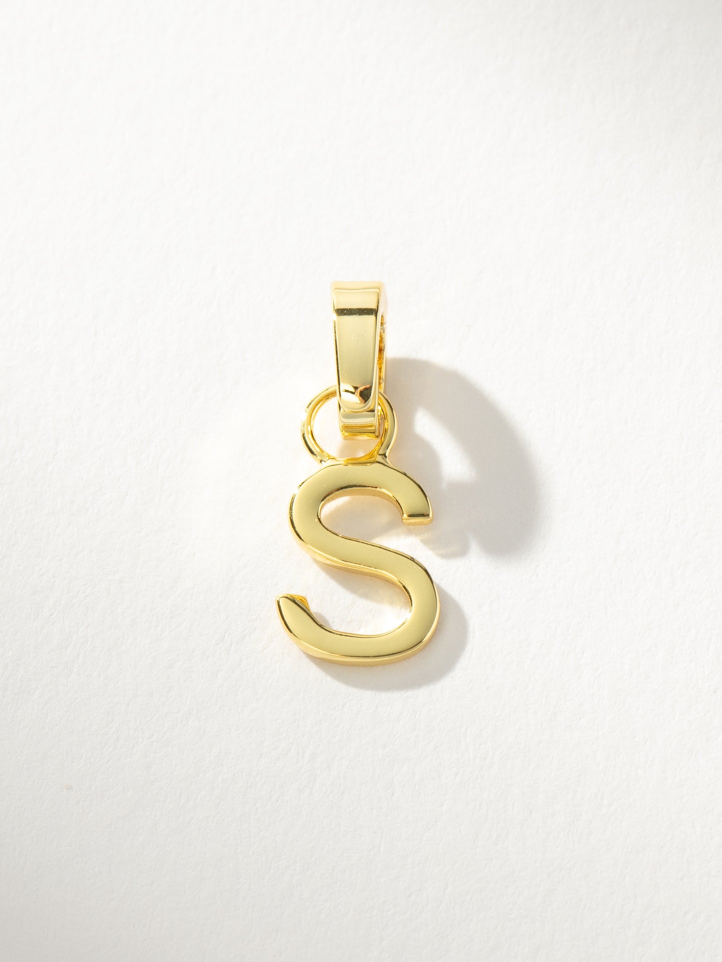 Letter Charm | Gold Solid S | Product Image | Uncommon James