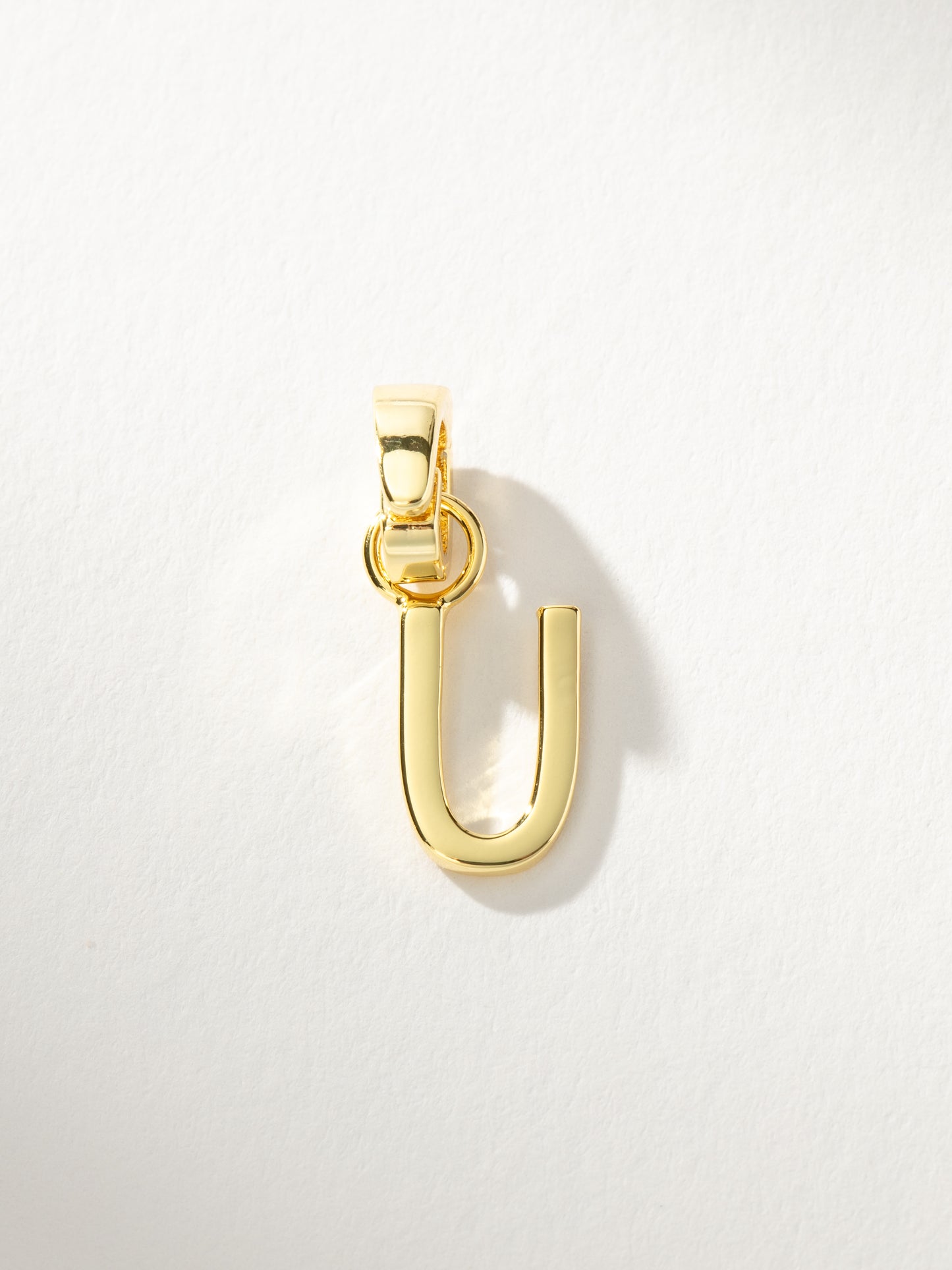 Letter Charm | Gold Solid U | Product Image | Uncommon James
