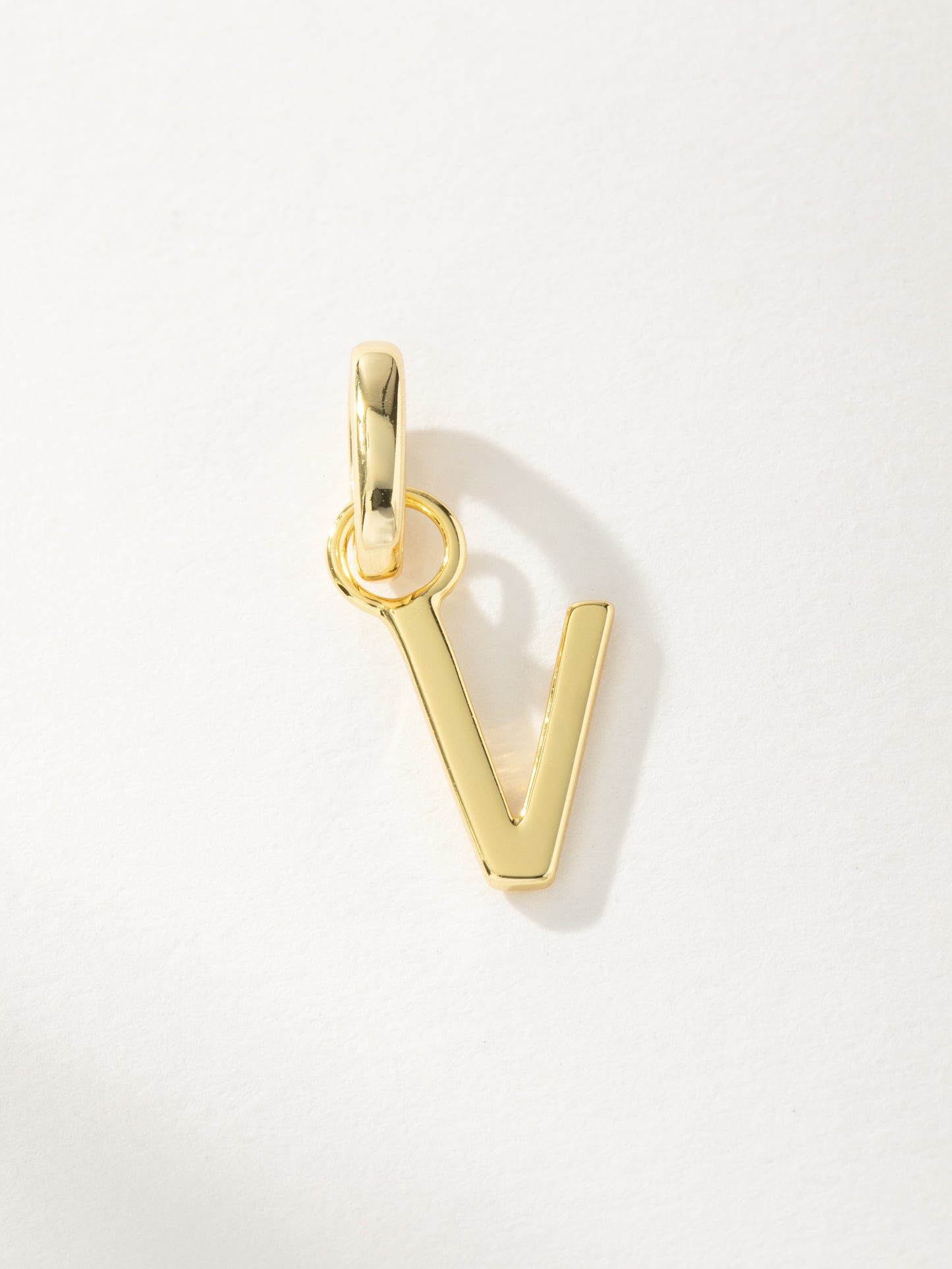Letter Charm | Gold V | Product Image | Uncommon James