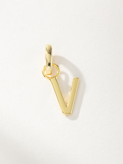 ["Letter Charm ", " Gold V ", " Product Image ", " Uncommon James"]