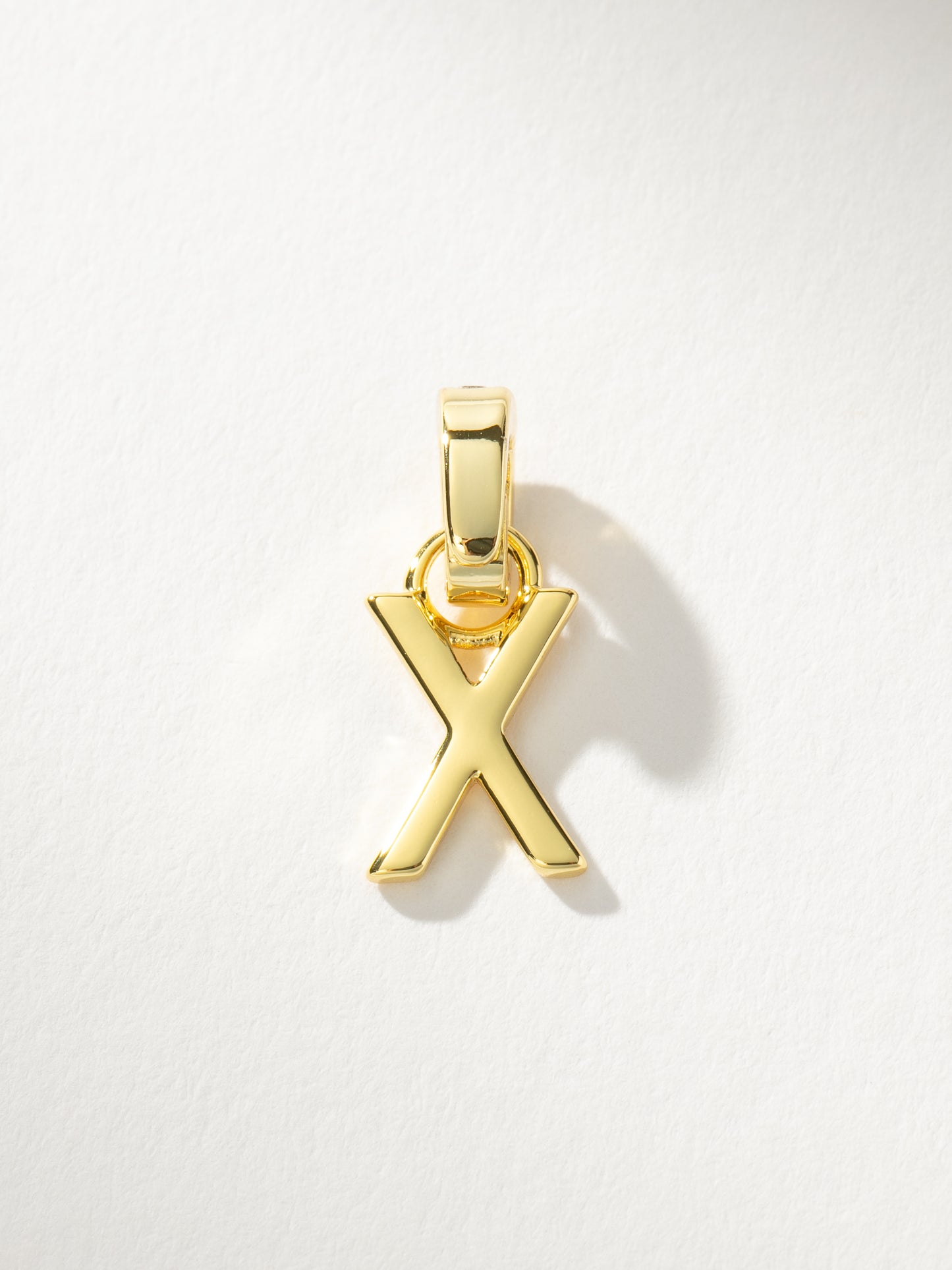 Letter Charm | Gold Solid X | Product Image | Uncommon James