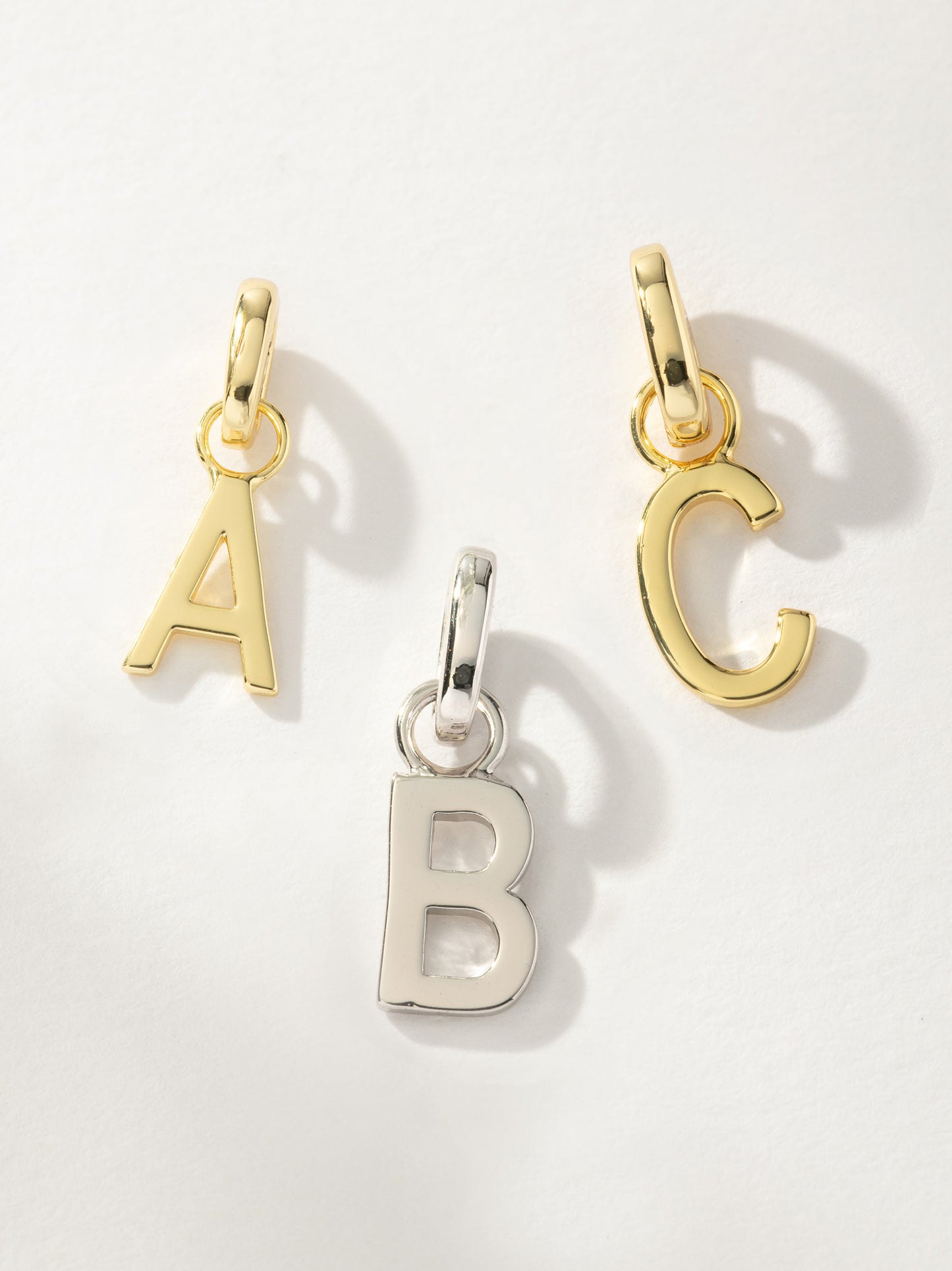 Letter Charm | Gold Silver | Group Image | Uncommon James