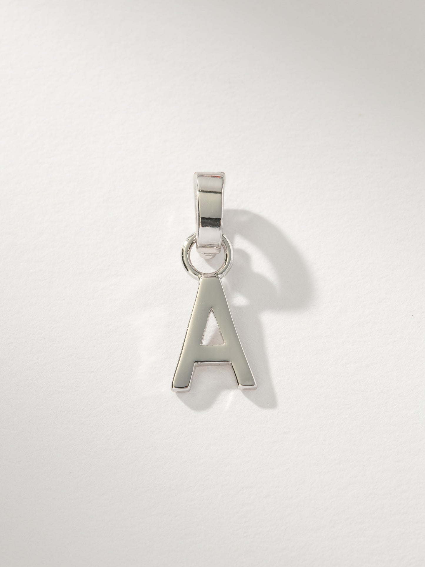 Letter Charm | Silver Solid A | Product Image | Uncommon James