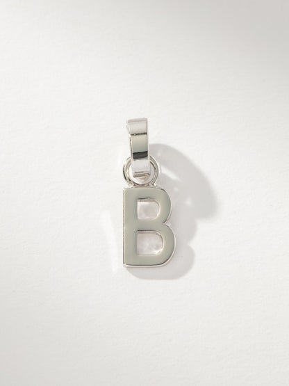 ["Letter Charm ", " Silver Solid B ", " Product Image ", " Uncommon James"]