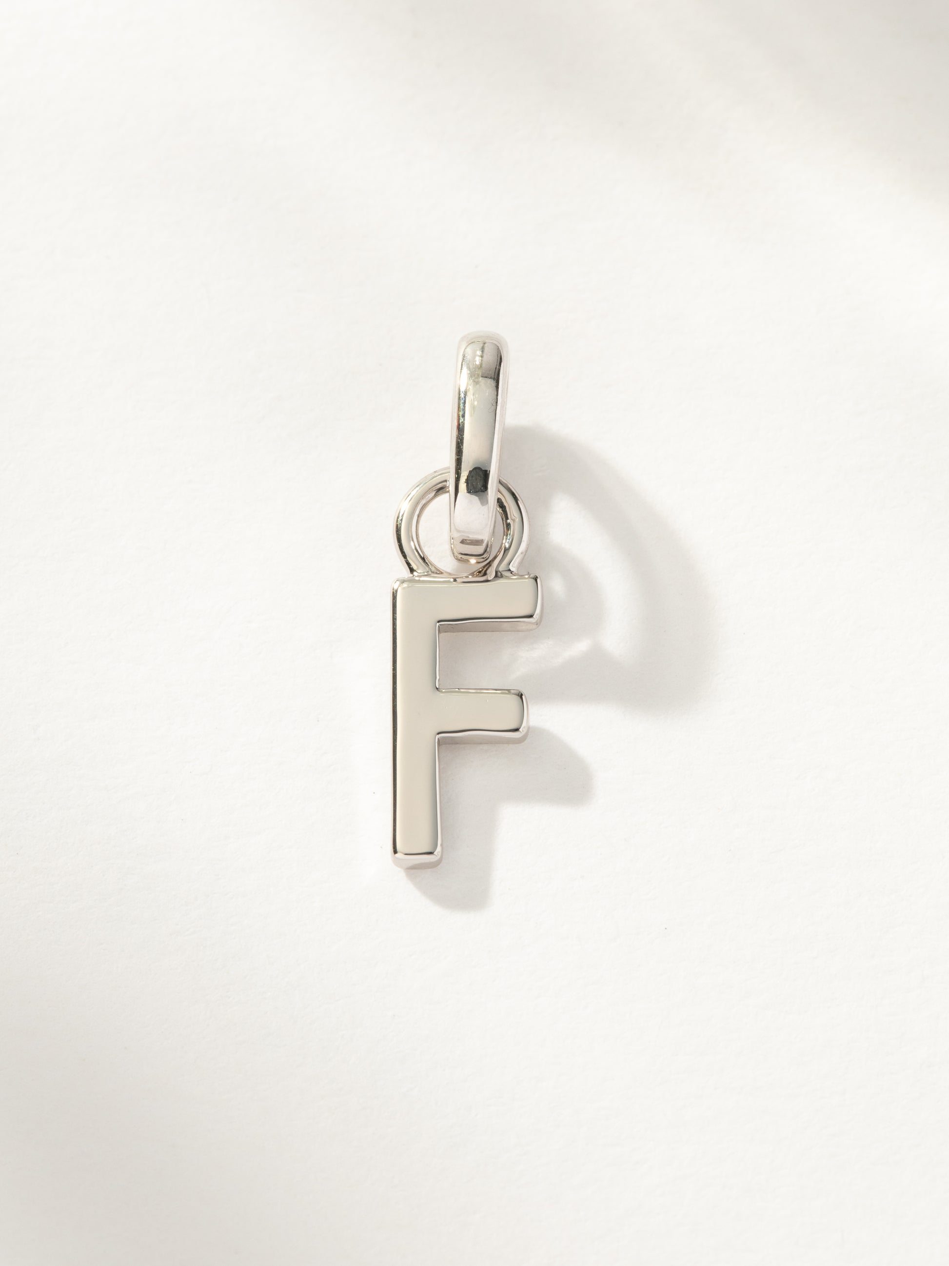 Letter Charm | Silver F | Product Image | Uncommon James