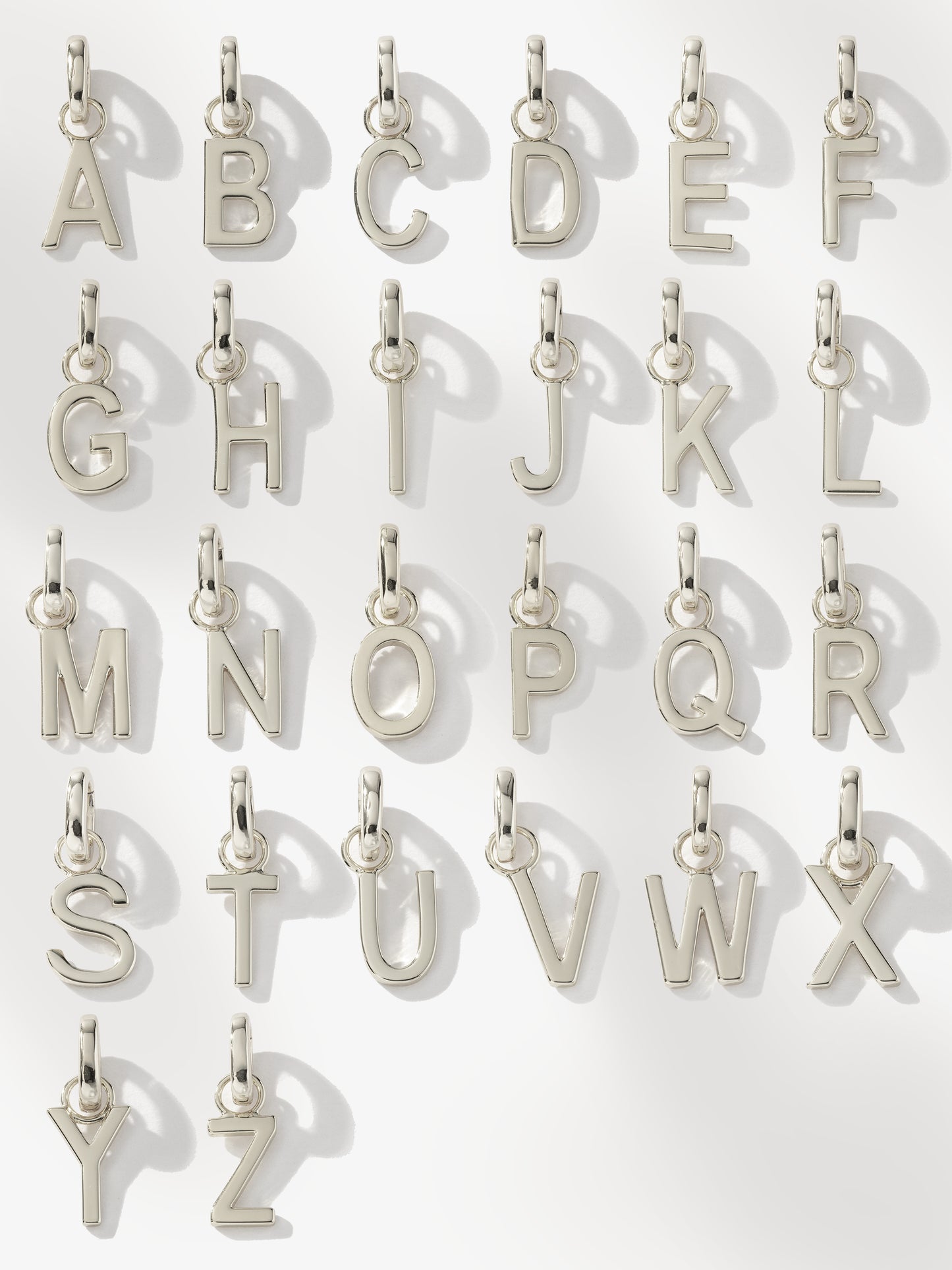 Letter Charm | Silver | Group Image | Uncommon James