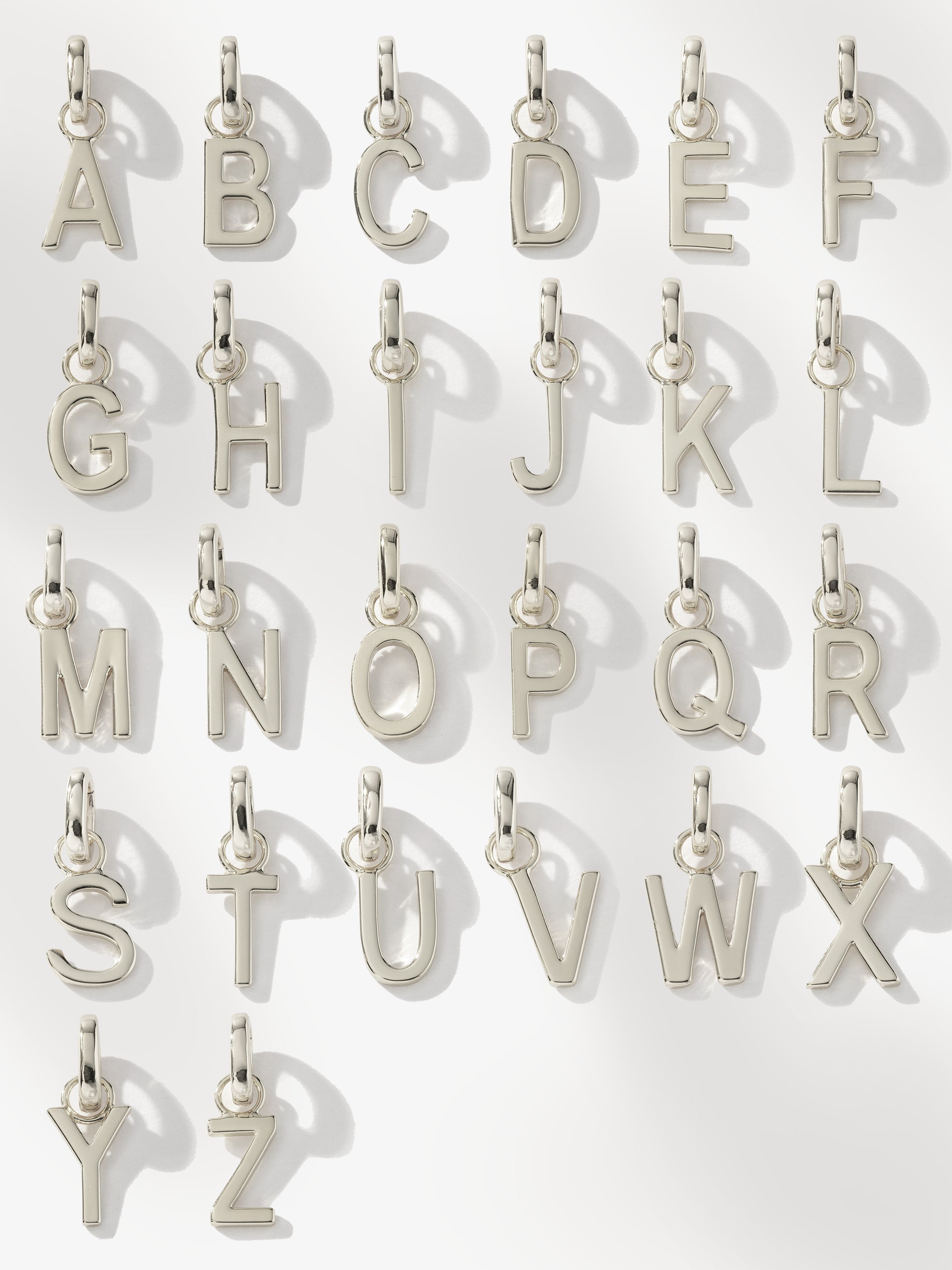 Letter Charm | Silver | Group Image | Uncommon James