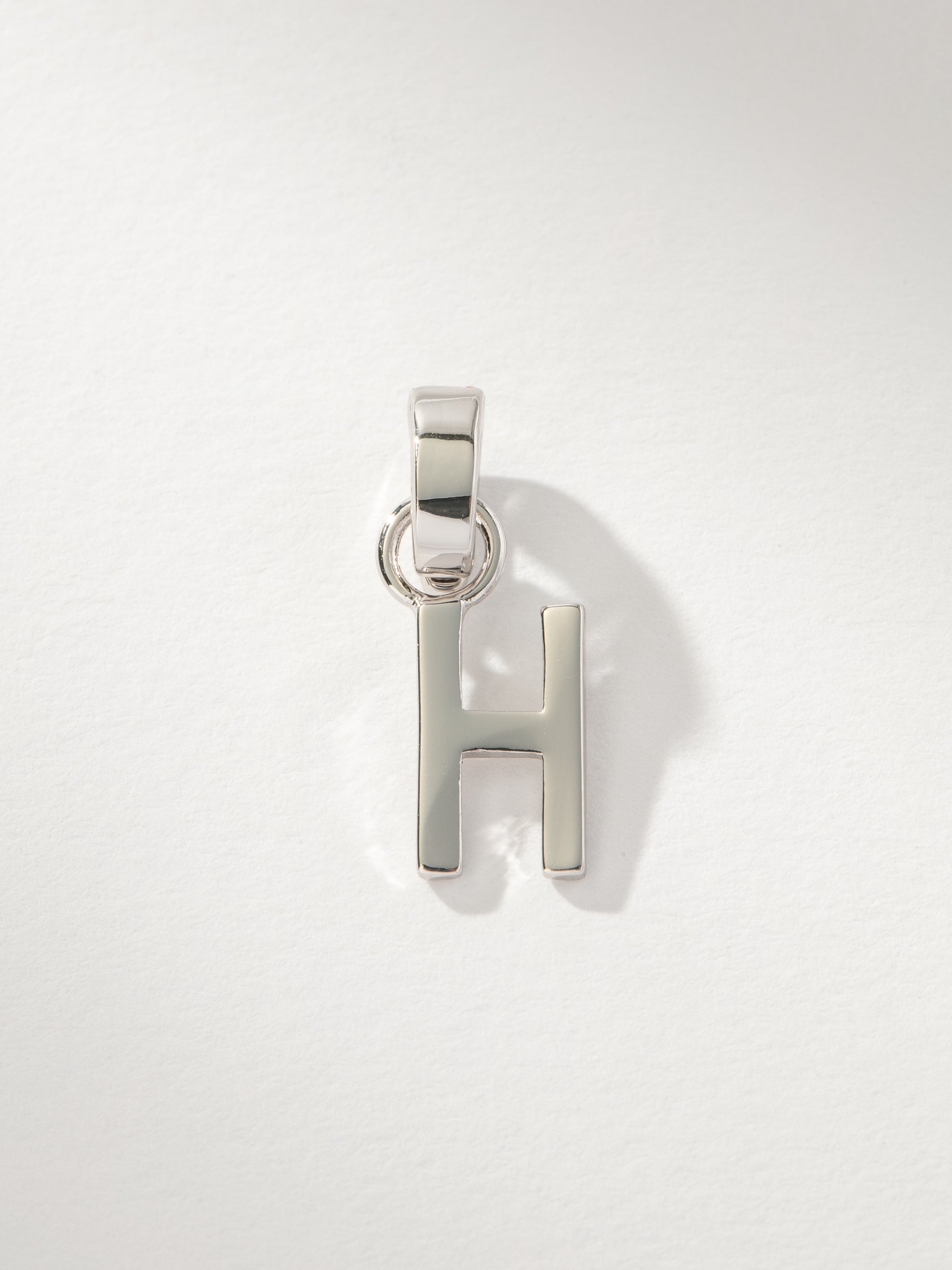 Letter Charm | Silver Solid H | Product Image | Uncommon James