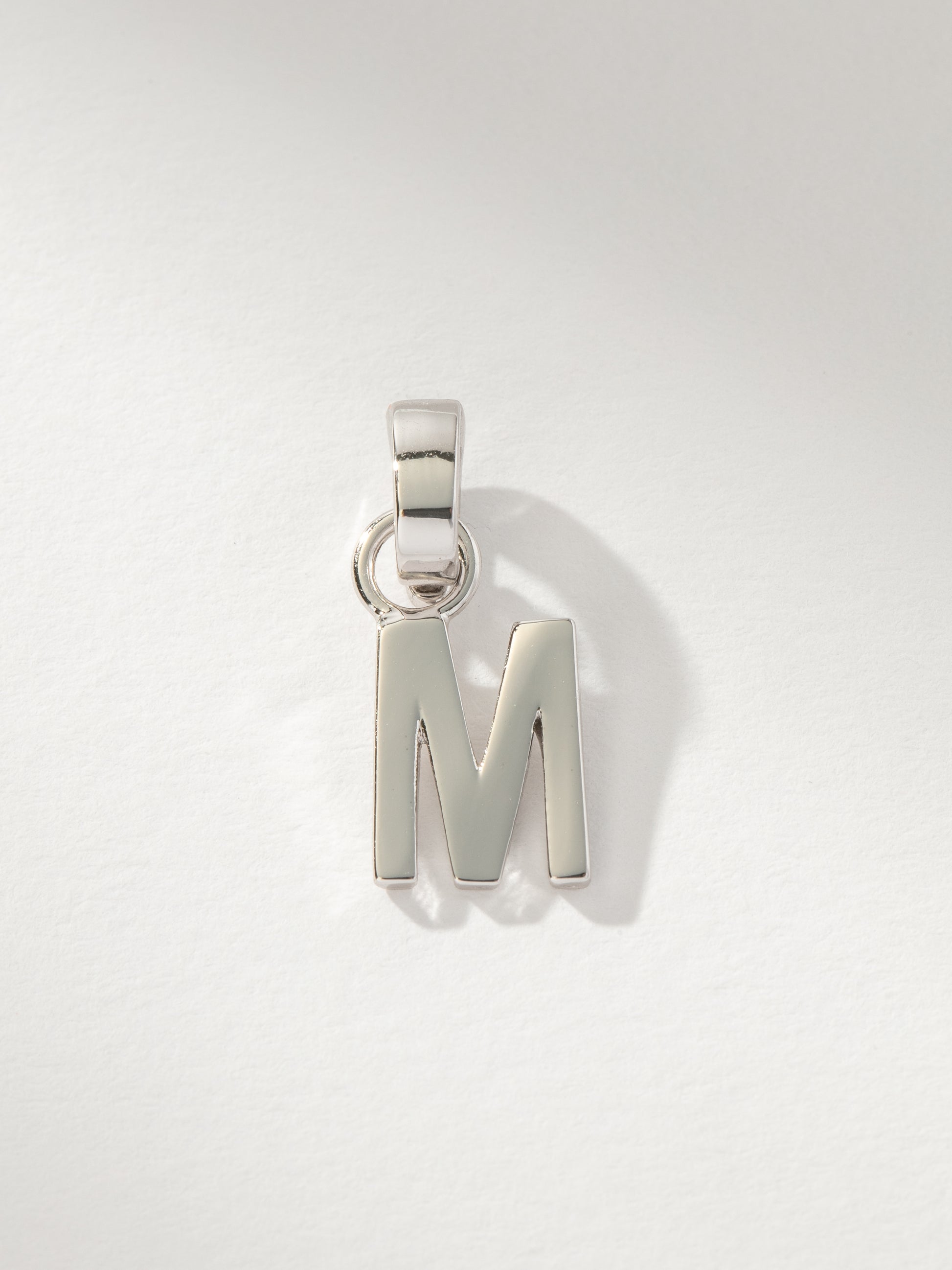 Letter Charm | Silver Solid M | Product Image | Uncommon James