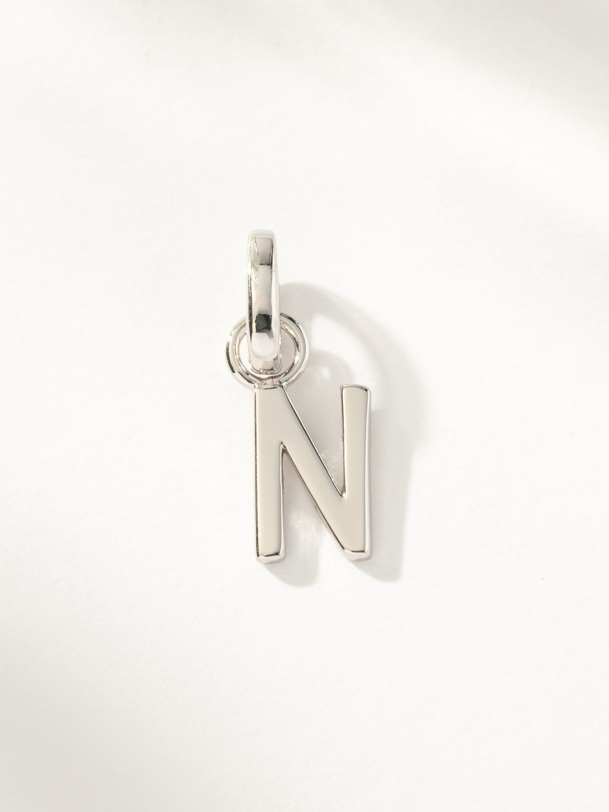 Letter Charm | Silver N | Product Image | Uncommon James