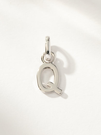 ["Letter Charm ", " Silver Q ", " Product Image ", " Uncommon James"]