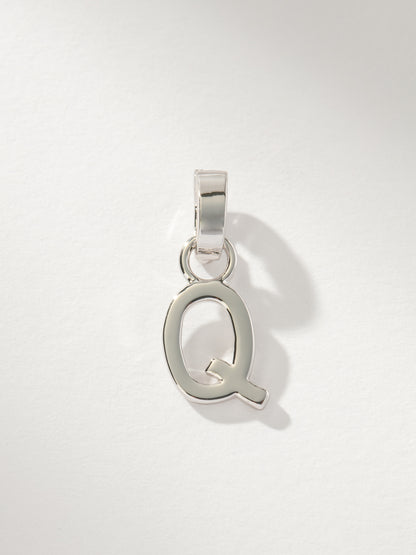 ["Letter Charm ", " Silver Solid Q ", " Product Image ", " Uncommon James"]