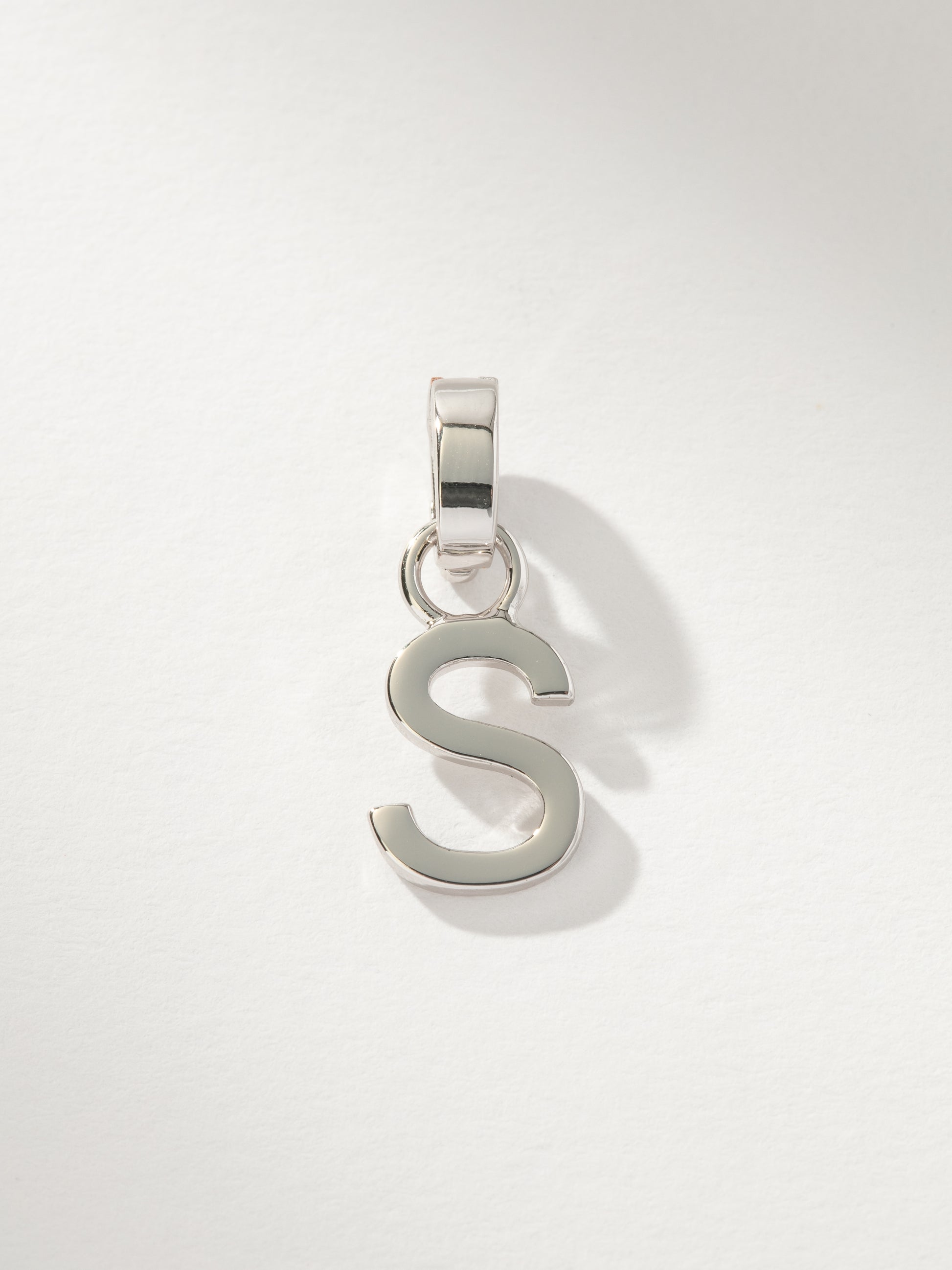 Letter Charm | Silver Solid S | Product Image | Uncommon James